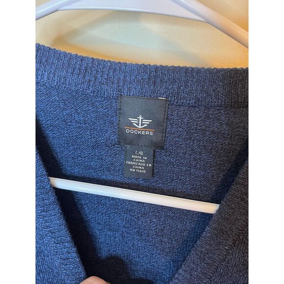 Dockers Mens Large Blue Argyle Sweater Vest 100% acrylic - Picture 2 of 3